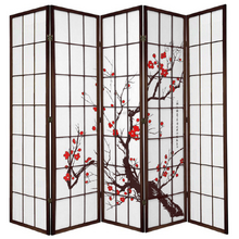 5 Panel Cherry Blossom Room Divider Screen